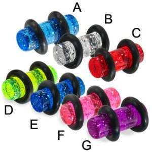  4 gauge glitter plug Jewelry