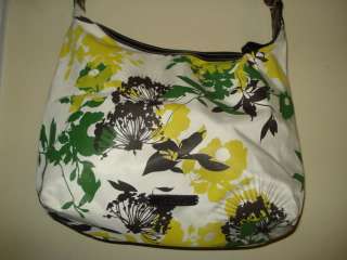 Nine & Co. Crossbody purse/bag Floral, bright greens, yellows, browns 