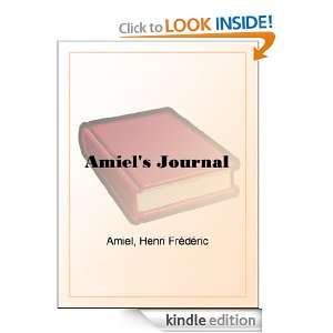 Amiels Journal Henri Frédéric Amiel  Kindle Store