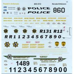  #43012 1/43 Nevada Enforcers Police Decals