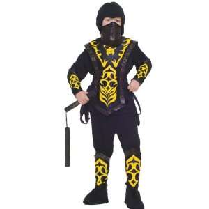 Party By Forum Novelties Inc Ninja Master Child Costume / Black/Yellow 