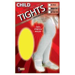  Childs Yellow Nylon Tights Size Medium (8 10) Everything 