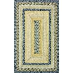   Area Rug Cotton Fabric 2x9 Runner Blue Yellow Furniture & Decor