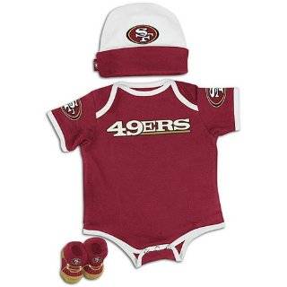  San Fransisco 49ers Onesie Booties and Cap 3pc Infant 