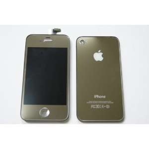 Mirror Silver iPhone 4S 4GS Full Set Front Glass Digitizer + LCD 