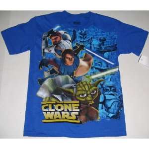 Star Wars The Clone Wars Yoda Anakin Rex T Shirt Youth Size XL / 11 12