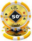  100 50 cents black diamond poker chips 14 table grams $ 7 99 time 
