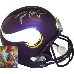 Brett Favre signed Minnesota Vikings Full Size Replica Helmet  Favre 