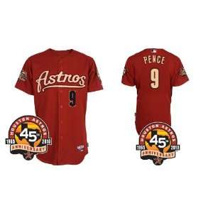  Houston Astros #9 Pence Red 2011 MLB Authentic Jerseys 