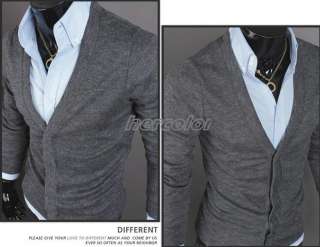 New Fashion Mens Slim Premium Stylish Trapdoor Knit Coat Cardigan 