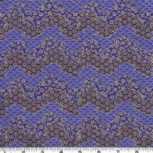   East Wind Stripes Blue/Gold Fabric By The Yard Arts, Crafts & Sewing