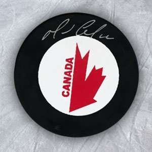  Signed Mario Lemieux Puck   Canada Cup