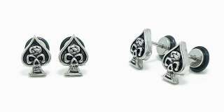 Caribbean Skull Pirate Stainless steel Earrings Jewelry  