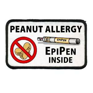 PEANUT ALLERGY Medical Alert 3 X 5 inch Sew on Patch