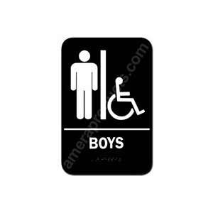  Restroom Sign Handicap Boys Black 5312