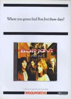 Bon Jovi These Days Album 1995 Magazine Advert #574  