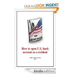 How to open U.S. bank account as a resident Tang Vanlanh  