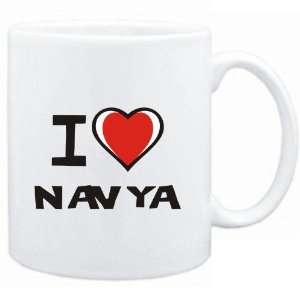  Mug White I love Navya  Female Names