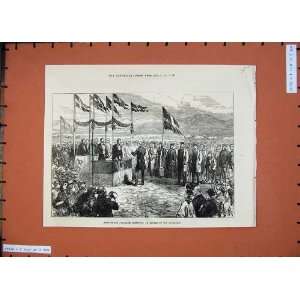    1874 Scandanavian Men Presenting Address Icelanders
