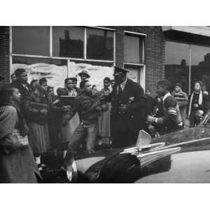  Police Breaking Up a Fight in the Slums Photographic 