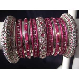  Indian Bridal Collection Panache Indian Hot Pink Bangles 