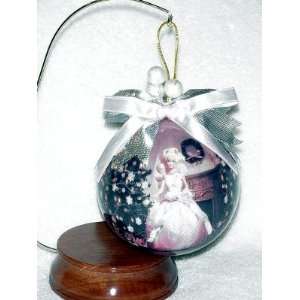   Ornament & Wood Stand ~ Wal Mart 35th Anniversary 1997