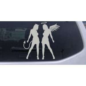 Sexy Good Evil Twins Silhouettes Car Window Wall Laptop Decal Sticker 