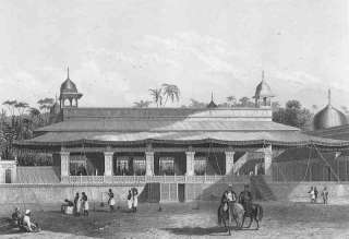 India DELHI. Palace. Old Antique Print.c.1858  
