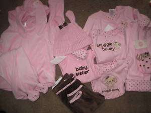 NWT GYMBOREE BUNNY BABY GIRL GIFT 3 6 12 18 HAT CLOTHES  