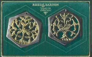 COMPLETE REED & BARTON 12 DAYS of CHRISTMAS MEDALLIONS  