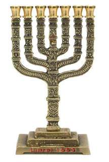 Jewish Temple MENORAH, Israel Bible 12 Tribes, Judaica  