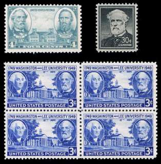 Honoring Robert E. Lee on Old Mint U.S. Postage Stamps from 1937, 1949 