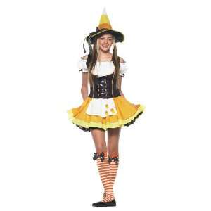   Leg Avenue Candy Corn Witch Teen Costume / Orange   Size Medium/Large