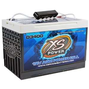 XS POWER D3400 12 Volt 3300 Amperes Car Audio AGM Power Cell Battery 