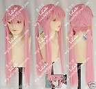   Cosplay Future Mirai Nikki Yuno Gasai Smoke Pink Styled Wig+ gift
