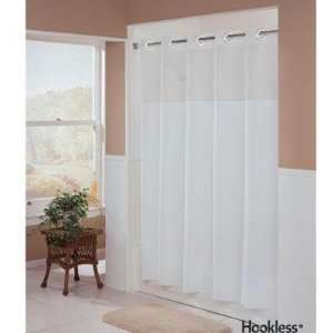  Exclusive Hklss White Shwr Curtain w/Lnr By Focus 