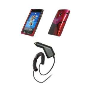  Sony Ericsson Xperia X10   Premium Pink Heart on Red 