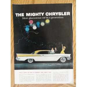   Chrysler) / Oringial magazine print ad. measures Approx. 10.2x 14