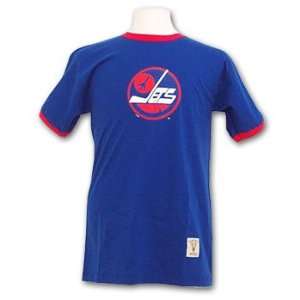  Winnipeg Jets Vintage Team Color Ringer T Shirt Sports 