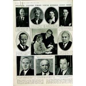   1950 POLITICAL LEADERS SALISBURY POLLITT HILL ATTLEE
