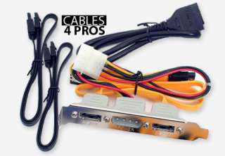 The included external molex to SATA power allows you to connect these 