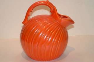 Stangl Colonial #1388 Tangerine water pitcher W ice lip  