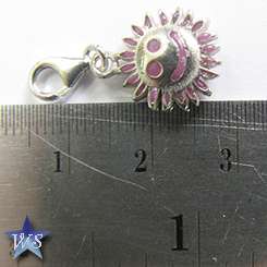 WS 925 Sterling Silver Smile Sun European Clip on Charm  