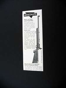 Anschutz Match Model 1411 Target Rifle 1961 print Ad  