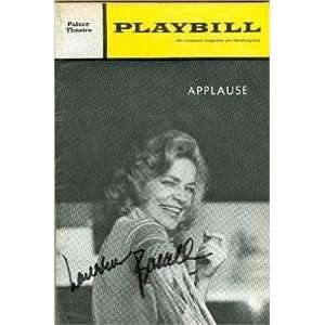  Laren Bacall autographed Playbill Applause Sports 