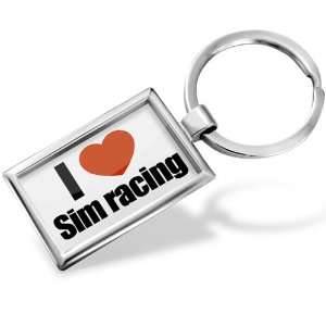  Keychain I Love sim racing   Hand Made, Key chain ring 