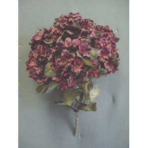 Tanday Burgundy (#73011) Realistic Look Luxury Satin Hydrangea Flower 