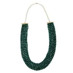  Green and White 7 string Faux Pearl Mala / Necklace with 