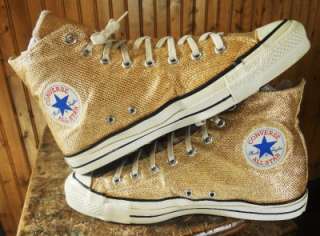   VINTAGE CONVERSE CHUCK TAYLOR ALL STARS size 10.5 Gold metalic  