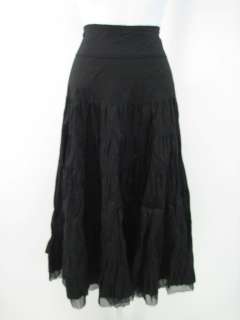 TINC Black Cotton Ruffled Ankle Length Skirt Sz 2  